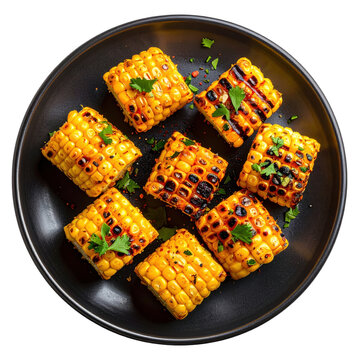 A serving of timorese grilled combites on sticks, isolated on a clean white background