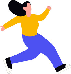 Jumping People Illustration Element