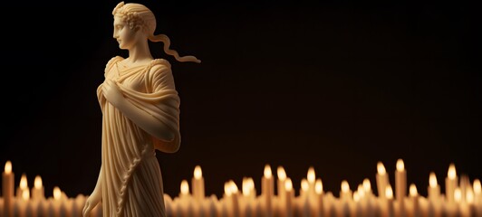 athena shaped matchstick carving,generative AI