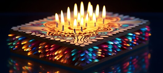 Christmas gift shaped matchstick carving ,generative AI