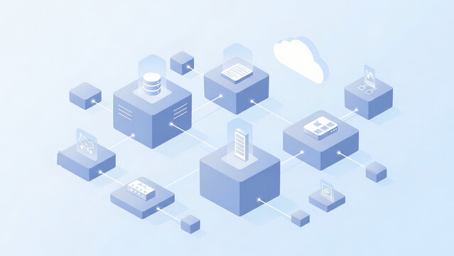 A Network of Cloud Computing Servers and Data Storage Solutions for Digital Transformation and Information Technology Infrastructure - Powered by Adobe