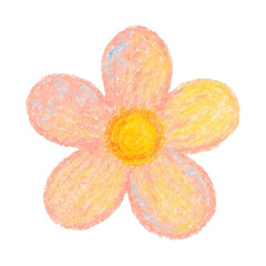 Naklejka premium PNG Colorful pastel flower illustration.