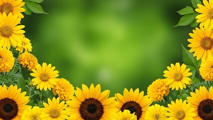 St patrick's day sunflower wishes green background irish luck