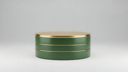 St patrick's day green and gold decorative container for irish holiday festivities