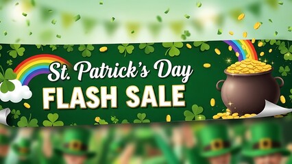 St patrick's day flash sale celebrate with gold coins and lucky deals on st patrick's day