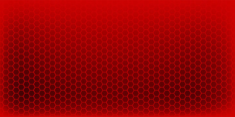 Abstract red steel mesh background with red glowing lines with free space for design. Modern technology innovation concept background. © zaini