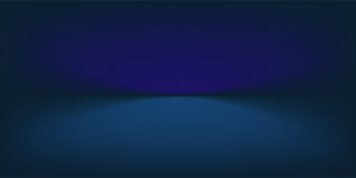 blue studio scene with blank gradient color lighting effect background for product display advertisement and creative graphic design element