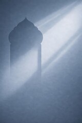 Sacred archway silhouette bathed in divine light creating a serene spiritual ambiance