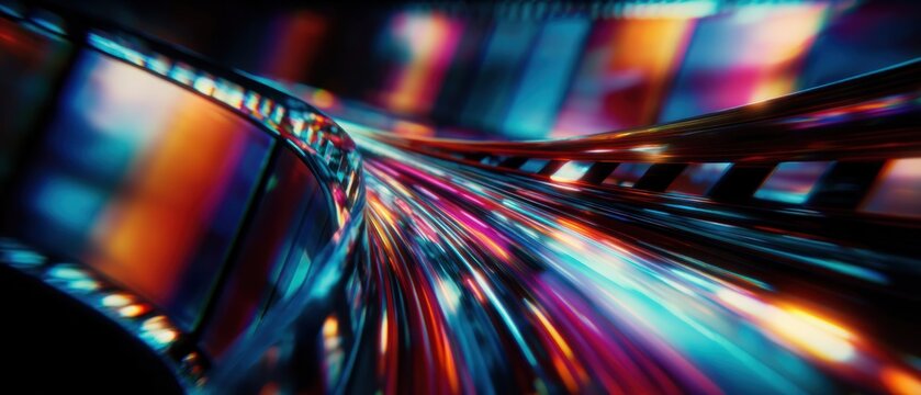 Abstract film reel with vibrant color