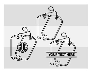 Dog Tags svg, Army, Military dog tag, US Army Dog Tags, Army Dog Tags Silhouette, Png, Outline, Clipart,