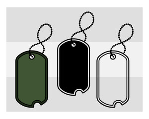 Dog Tags svg, Army, Military dog tag, US Army Dog Tags, Army Dog Tags Silhouette, Png, Outline, Clipart,