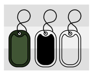 Dog Tags svg, Army, Military dog tag, US Army Dog Tags, Army Dog Tags Silhouette, Png, Outline, Clipart,