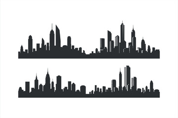 Fototapeta premium Cityscape silhouette collection