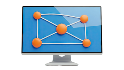3D Network Visualization on a Computer Screen