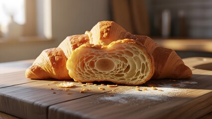 A serene night scene with a crescent moon reflecting on the gentle waves of the sea