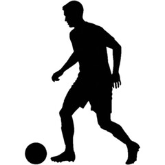 Fototapeta premium football player silhouette vector