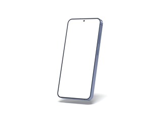Blue Smartphone 3D Render Isolated White for Mockup 3