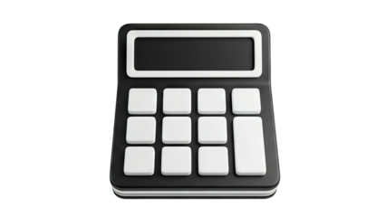 Minimalist Black and White Calculator Icon