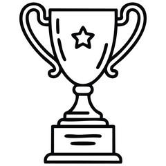 Trophy achievement vector icon editable for commercial work isolated on white background