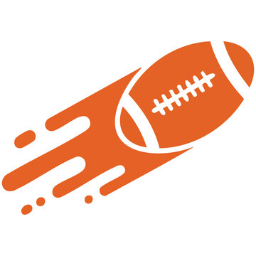 Rugby ball sport icon logo vector for athletic teams isolated vector illustration on white background