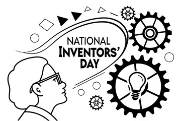 National Inventors' Day Vector Graphic, Inventor Idea and Genius Concept Illustration