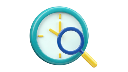 Clock with Magnifying Glass