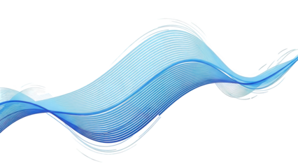 Dynamic blue wave pattern on black background for tech designs