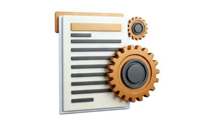 Document with Gears Icon
