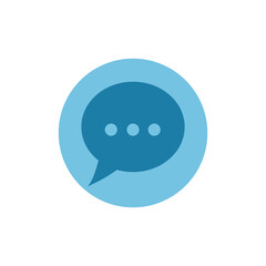 Fototapeta premium bubble chat logo icon ilustration flat