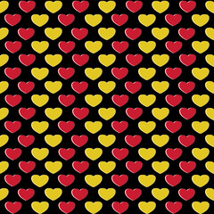 abstract background with circles
A seamless pattern using red hearts alternating with yellow hearts. Suitable for use as website backgrounds, wallpapers, packaging, and clothing designs.