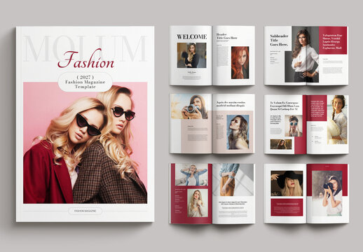 Fashion Magazine Editorial Layout Template