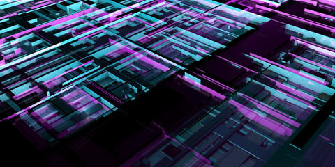 Digital Technology Background With Abstract Data Visualization Pattern