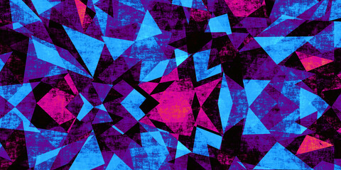 Bold Green and Gray Grunge Polygonal Background