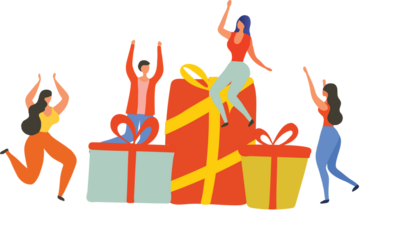 Loyalty program, gifts and rewards from store Bonus points, digital referral program Customer 