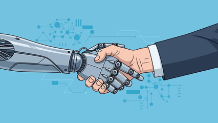 Robot and Human Handshake - Future Technology Partnership