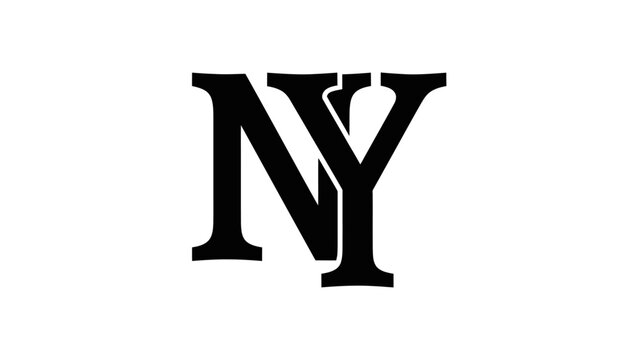 NY Letters Logo, New York City Iconic Symbol