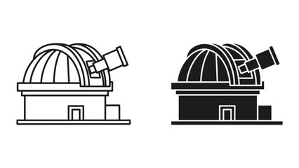 Observatory Building Vector Illustration © Shahriyar Rubel