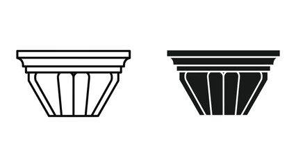Vector Illustration of Architectural Column Base Designs © ICON