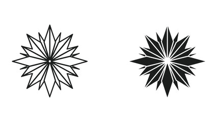 Obraz premium Vector Starburst Icons - Black and White Designs