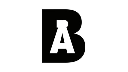 Bold Black Letter B with White Symbol Inside - Graphic Design Element © Anisah