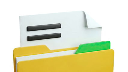 Folder with documents and dividers