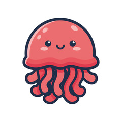 Adorable Cartoon Jellyfish Illustration