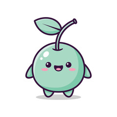 Adorable Cartoon Blueberry Character Illustration
