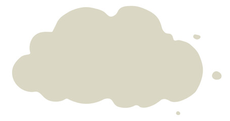 Neutral Beige Paint Blob Minimal Abstract Cloud Shape
