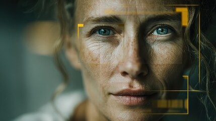 A software interface for facial recognition displayed in a side-by-side format.
