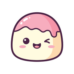 Cute Cartoon Mochi Illustration