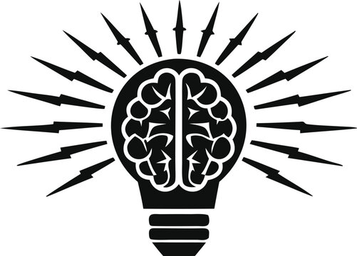 Innovative thinking and creativity concept with brain lightbulb - Powered by Adobe