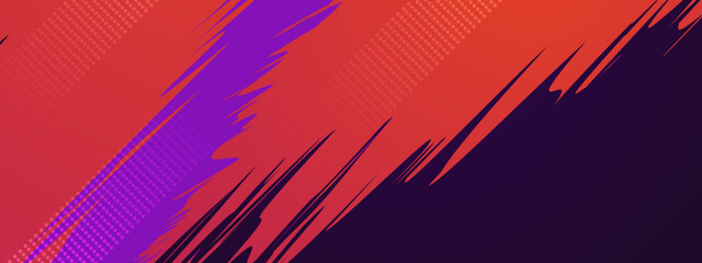 Abstract design suitable for modern branding materials, website backgrounds, or social media posts with vibrant orange, purple, and dot elements.
