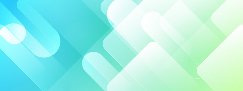 Fresh mint geometric shapes creating a clean and modern abstract background