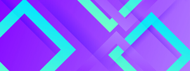 Fototapeta premium Purple and teal angular geometric shapes forming a bold and futuristic abstract background with strong contrast
